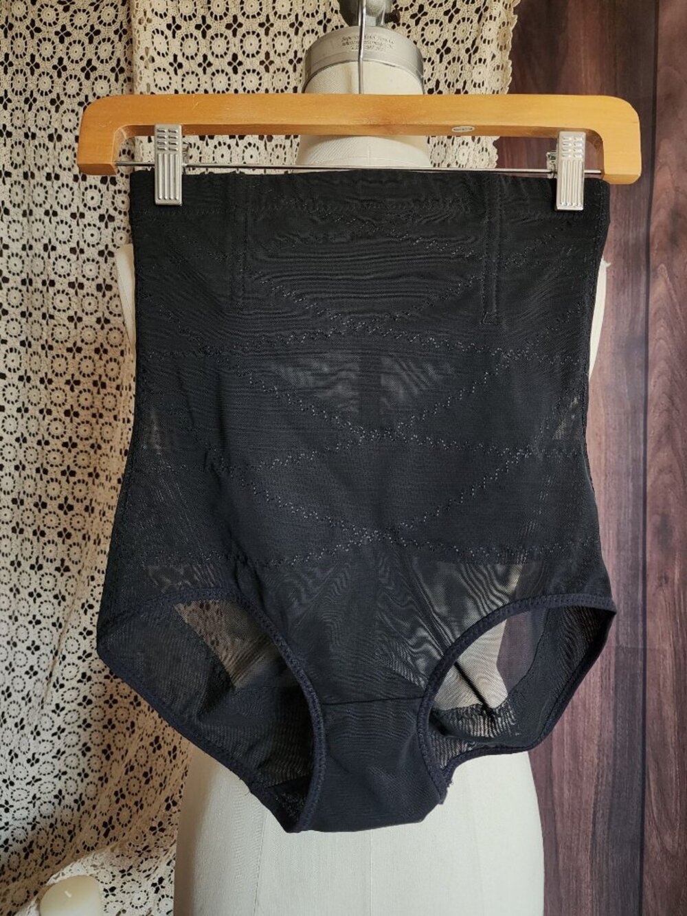 Shapewear Panty Girdle, Black, Control Top, High Waisted, XXXL